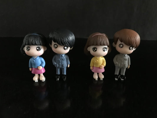 Cyber Kids, miniature figurines, fairy tray gardens, robotic, scary eyes, DIY projects, terrariums.