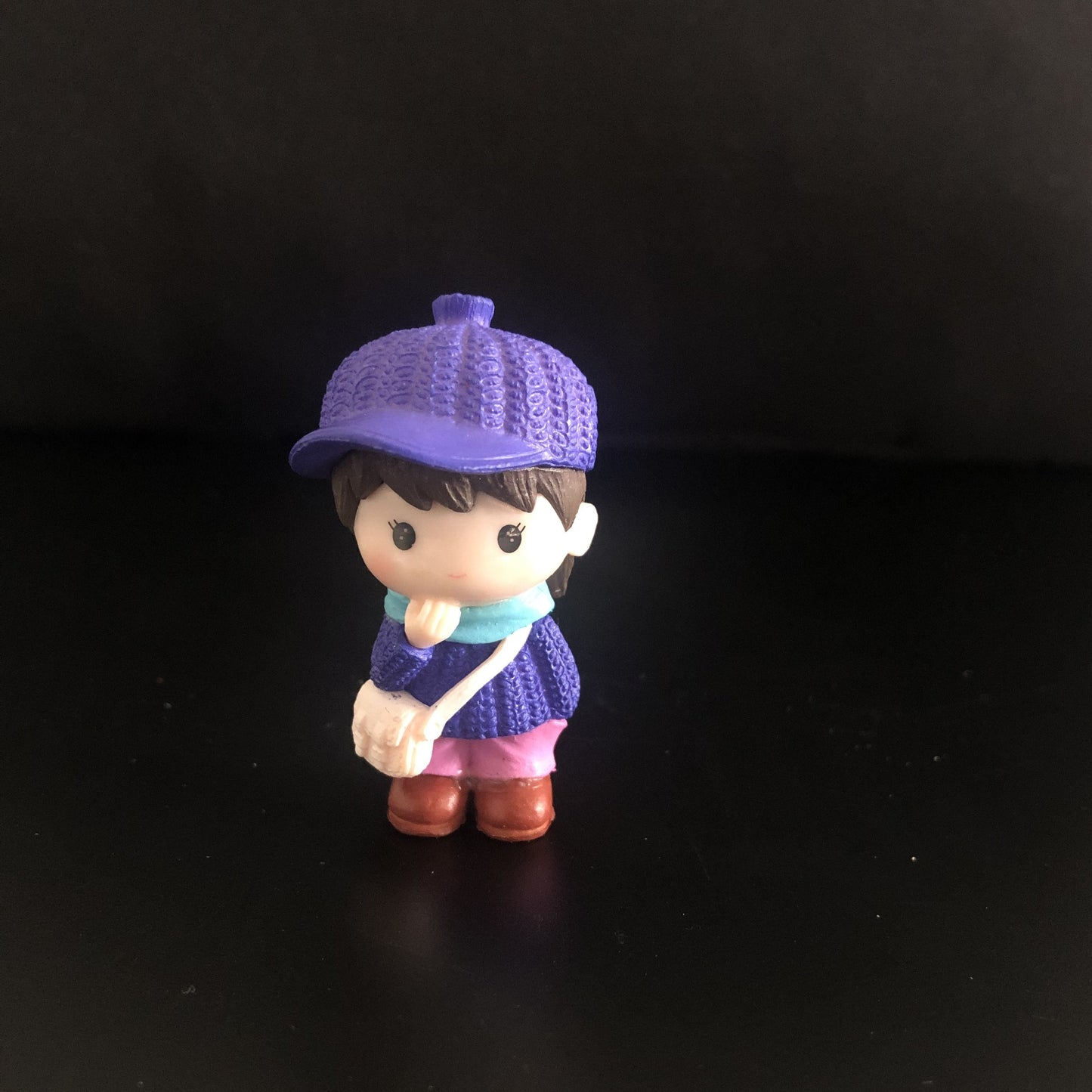 young boy, cap, jacket, sweater, muffler, boots, sling bag