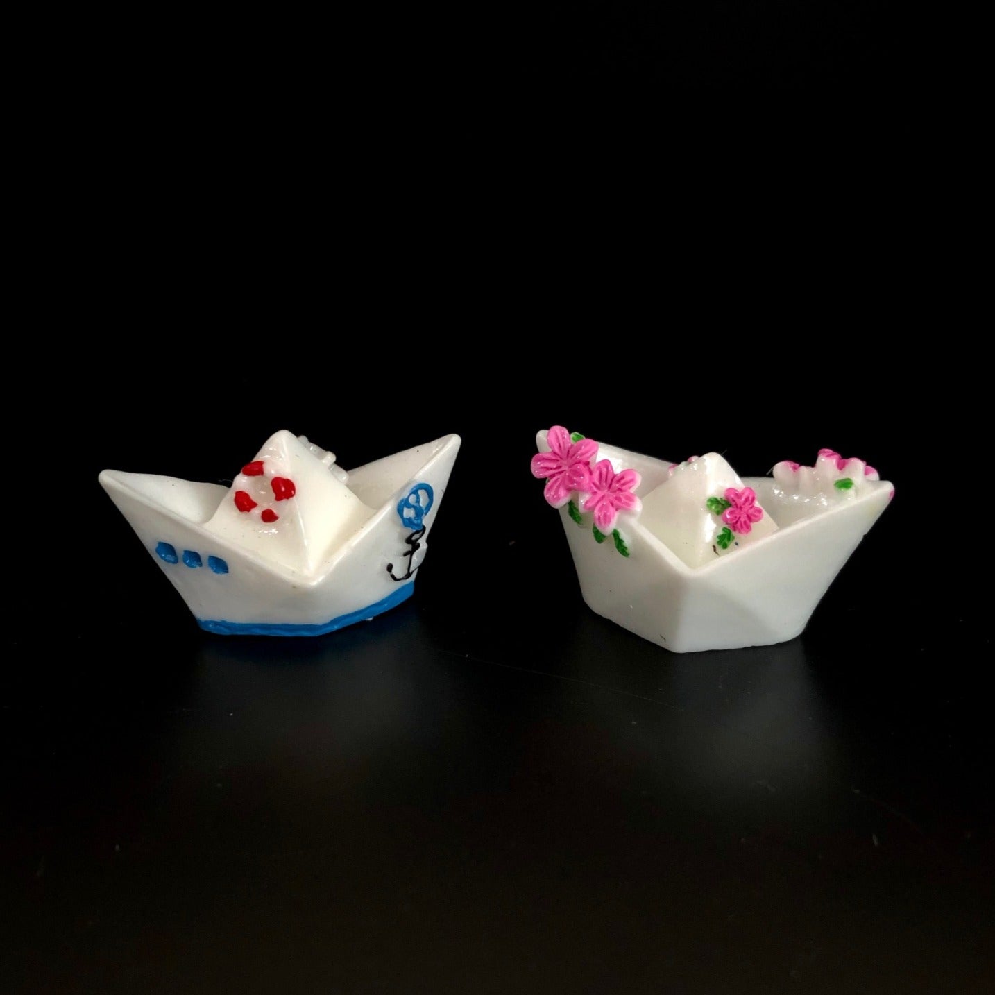 paper boat, kagaz ki naav, phool, pink, white