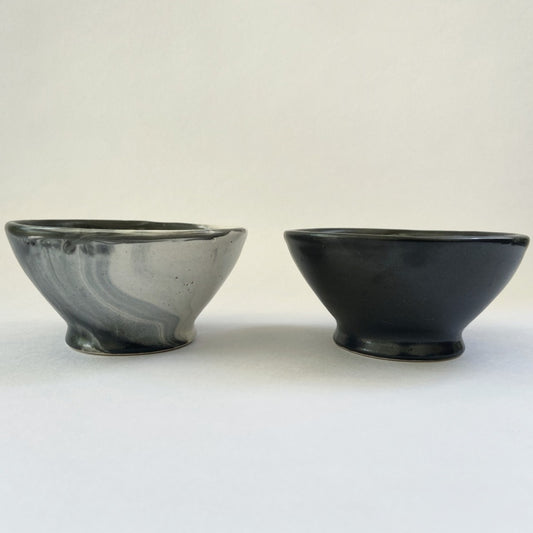 charcoal, black, grey, marble, ceramic pot