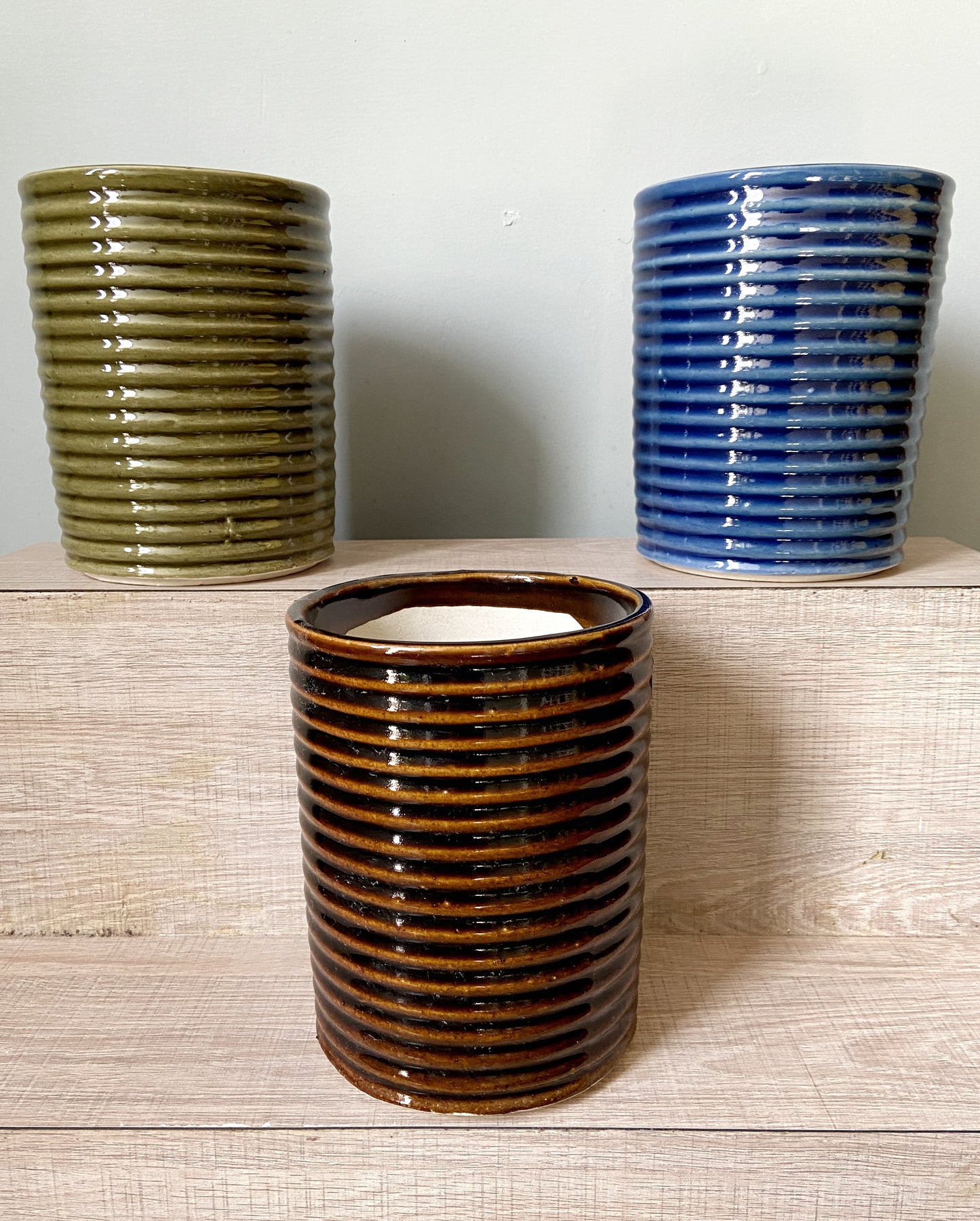 concentric, circular pot, long pot, ceramic planter