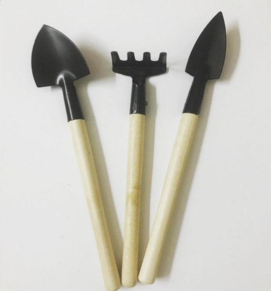 Spade Shovel Harrow Tool Set Wooden Handle