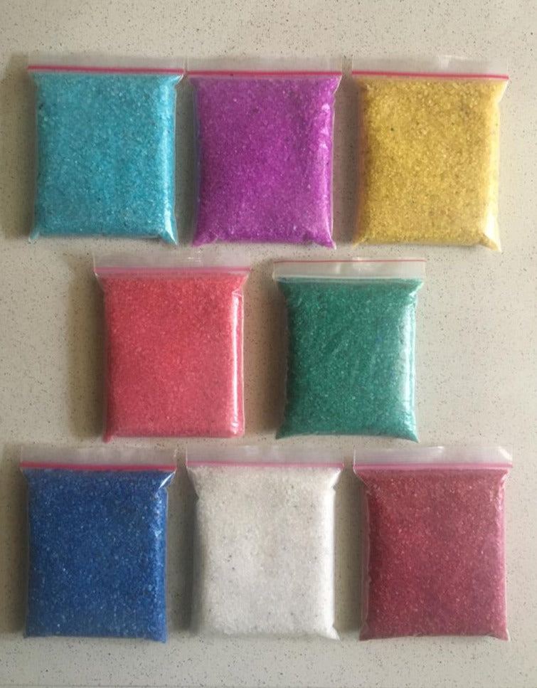 colorful sand, rangeen mitti, decorative