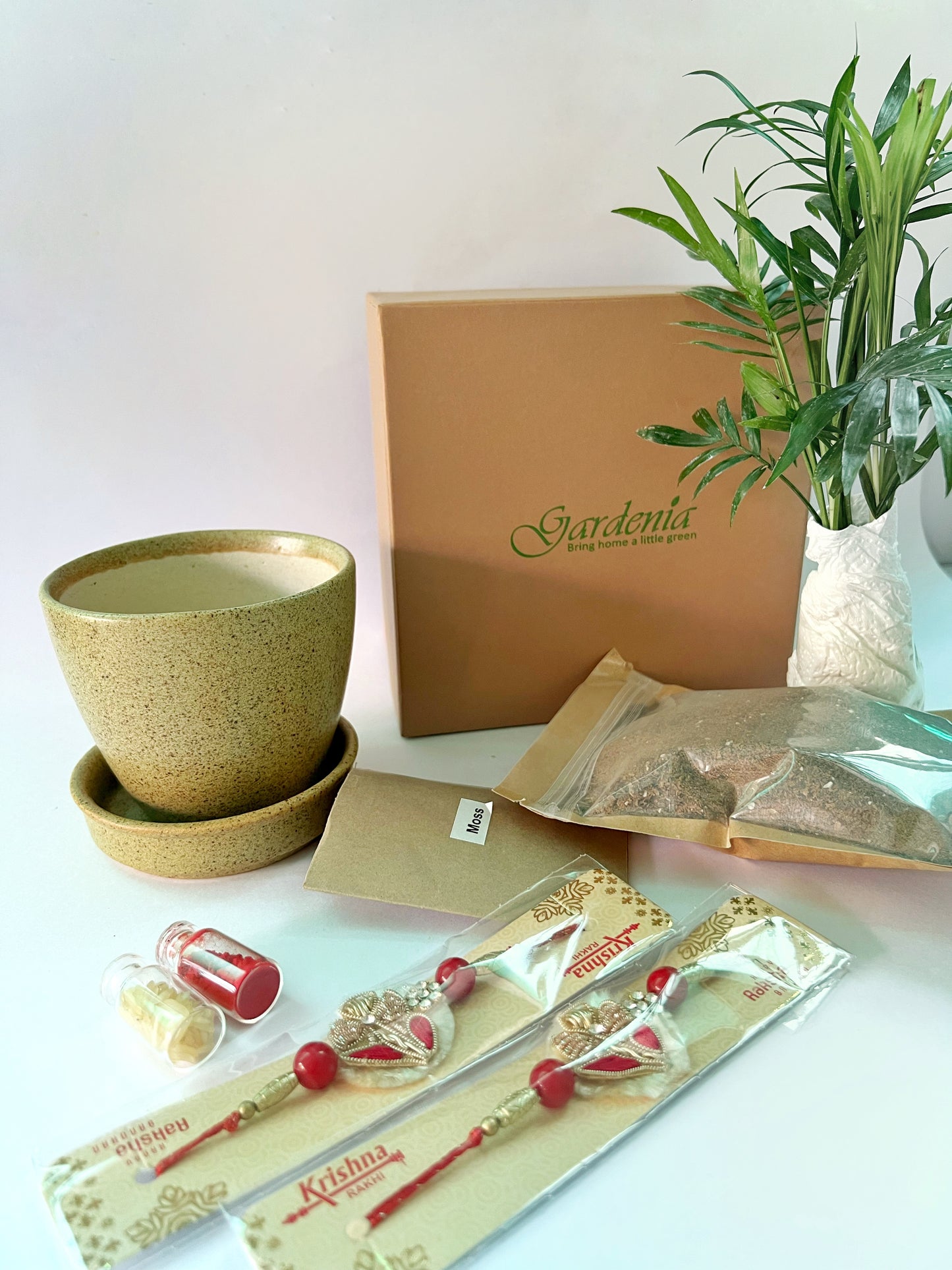 Rakhi Giftbox with Bamboo Palm